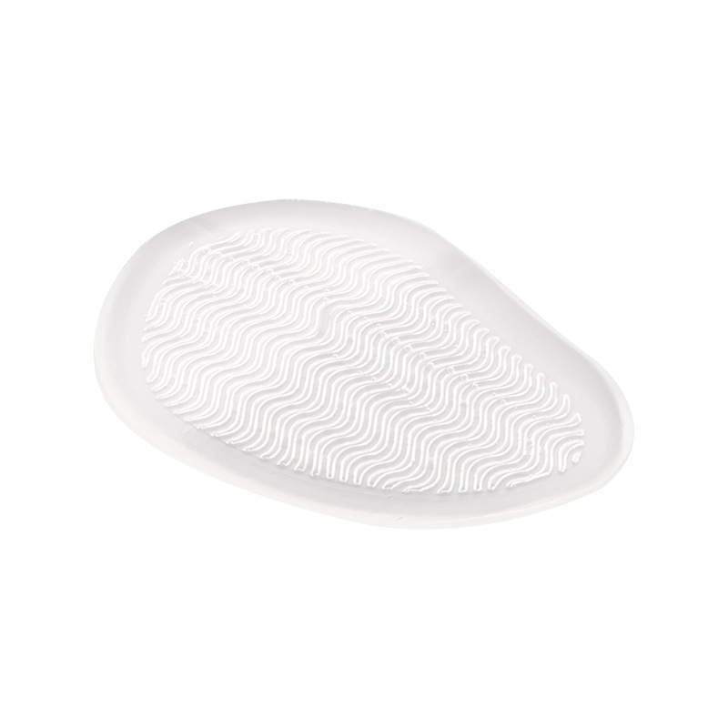 Forefoot pad silicone half-size insole half-palm pad transparent enlarged non-slip full-point massage half-foot pad thickened 2mm