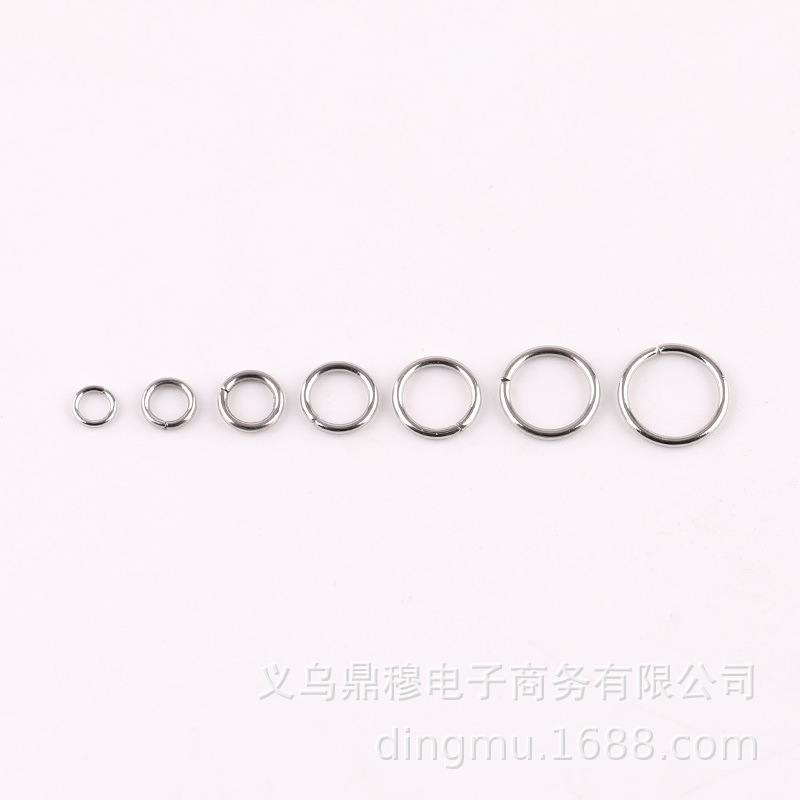 DIY Jewelry Accessories Handmade Materials Stainless Steel Open Ring Bead Bracelet Connector Single Ring Titanium Steel Open Ring