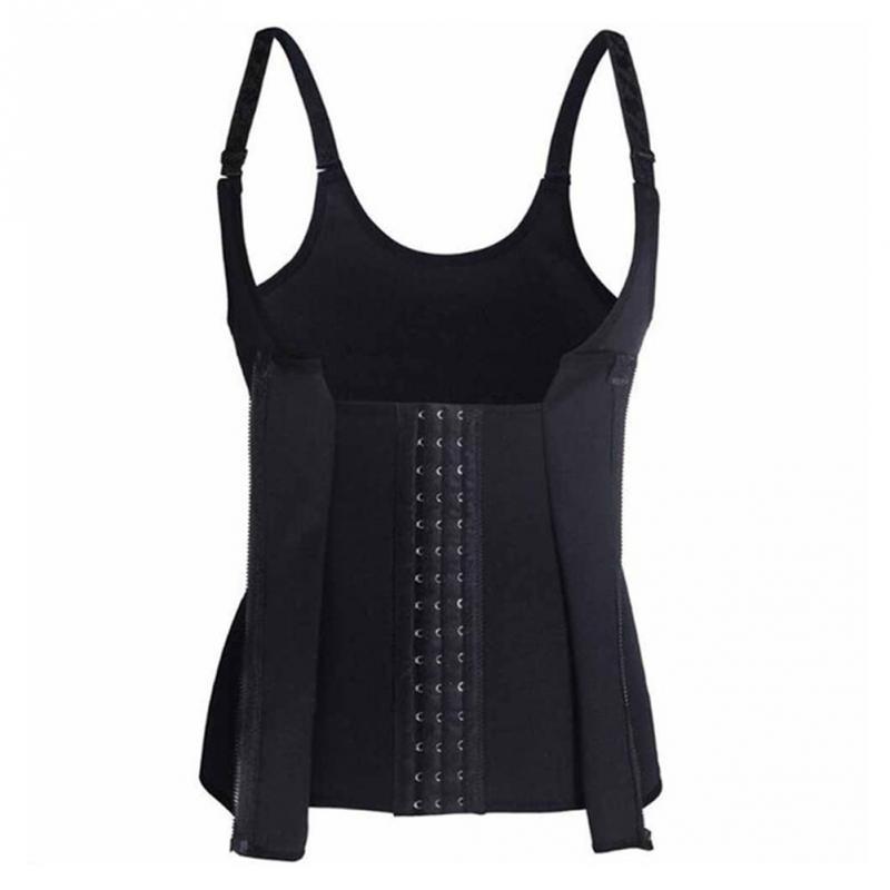 Women's Zipper Body Abdominal Tinker Court Bundle Neoprene 3-Layer Sticker Sweat Vest Body Shaper