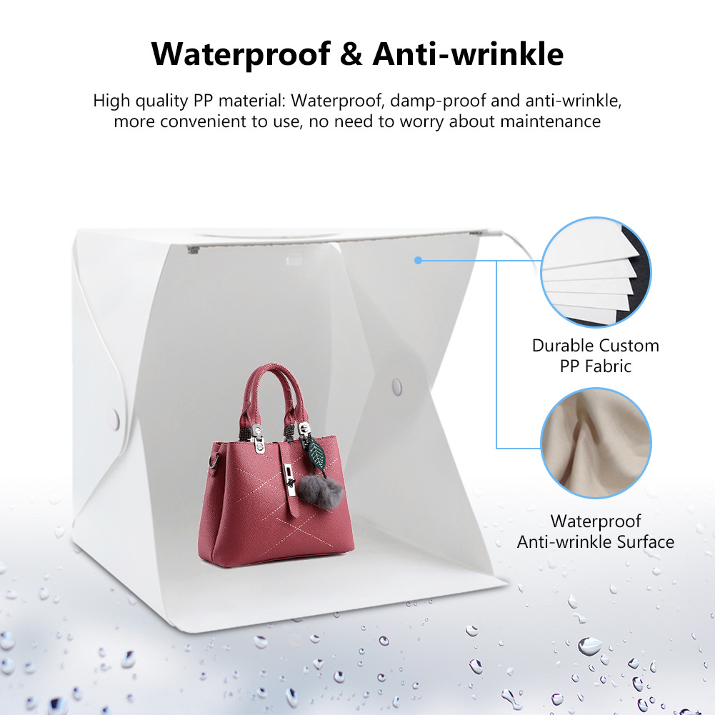 20cm small folding portable LED mini studio top open hole light box photography light small simple