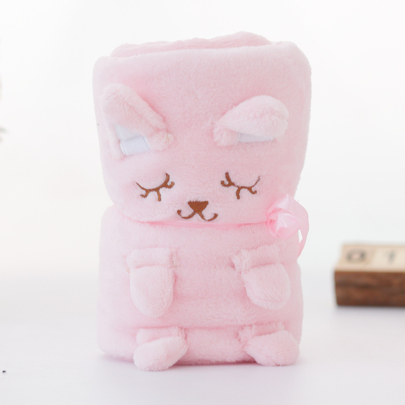 Cartoon animal blanket creative flannel air conditioning blanket three-dimensional doll blanket wholesale holiday gift blanket