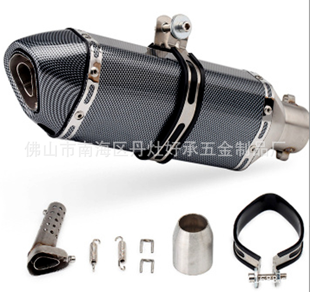 Motorcycle exhaust pipe modification general stainless steel exhaust pipe hexagonal stainless steel exhaust pipe large displacement wave
