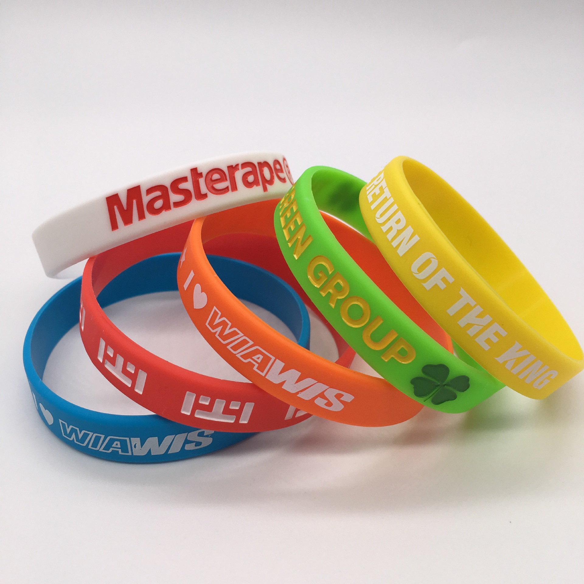 Silicone Bracelet Printed with Logo Engraving Bracelet Wristband Concave and Convex Adult Glossy Monochrome Cross-Border Silicone Bracelet Manufacturer