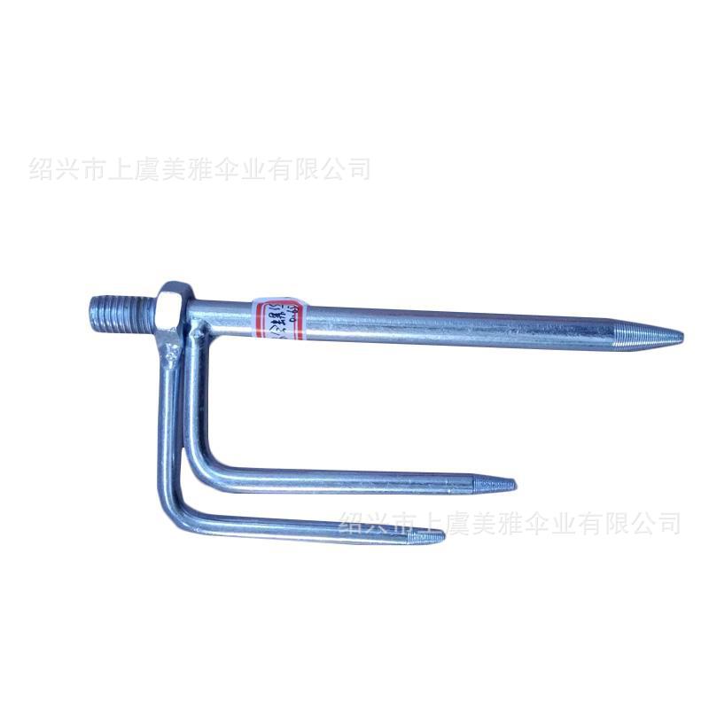 Zhejiang factory wholesale galvanized fishing umbrella ground plug fishing umbrella fixed ground plug umbrella plug universal fishing gear accessories umbrella fork