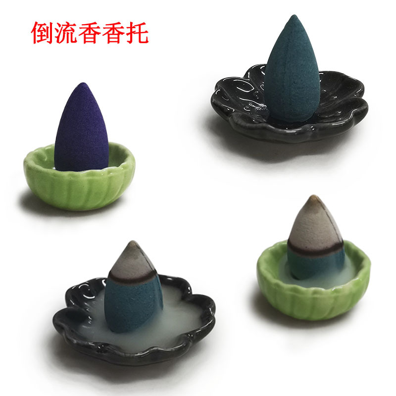 Wholesale Xt-1 Ceramic Small Incense Holder Incense Burner Tower Incense Small Tray Backflow Incense Seat Line Incense Insert Elegant Zen Style