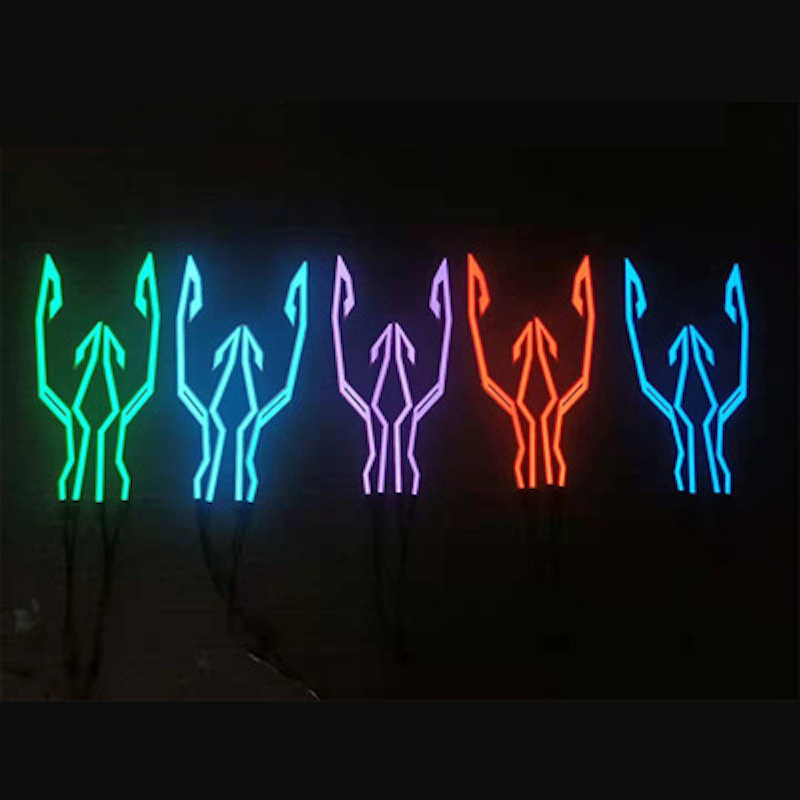 Wholesale modified internet celebrity helmet light EL cold film night driving driving take-out motorcycle flash helmet light Belt