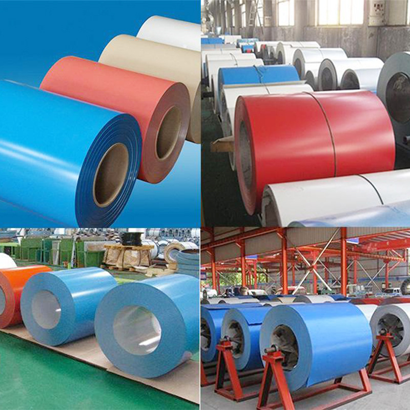 Color coated steel coil galvanized coil navy color steel plate coated aluminum coil painted aluminum plate for building thin steel plate color coated coil