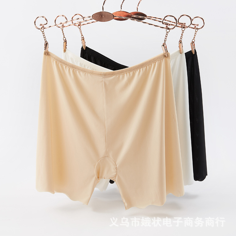 Ice Silk seamless safety pants anti-exposure women's summer can wear three-point insurance shorts thin leggings women's outer wear