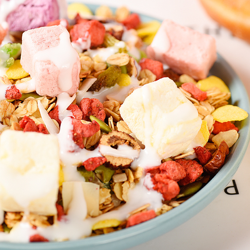 Meimei Eater Yogurt Fruit Freeze-Dried Strawberry Oatmeal Baked Fruit Oatmeal 500g Canned Sincerely Recruiting Agents