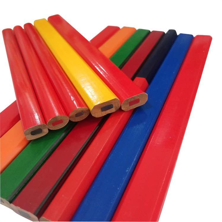 7 inch octagonal woodworking pencil fixed color flat Oval woodworking pencil