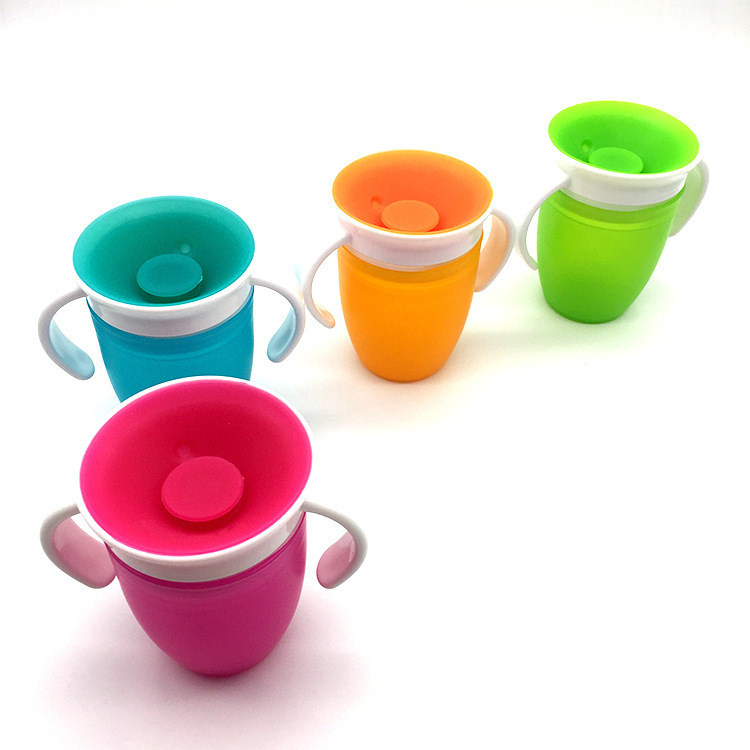 Silicone Products 360 ° baby children drinking cup learning drinking cup baby anti-choke Cup with handle drinking cup