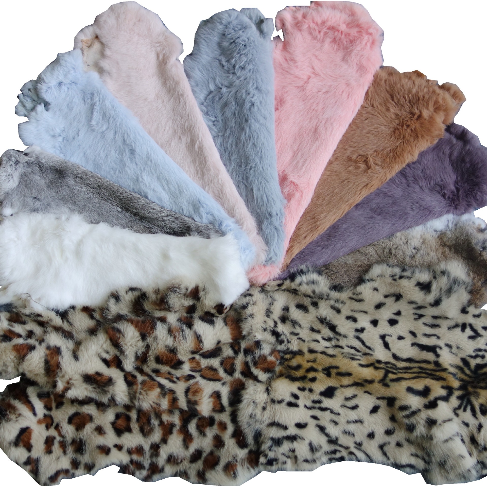 Целый кусок кроличьей кожи, цветная домашняя кроличья кожа и вареная кожа. Готовый мех, декоративный элемент из целого куска кроличьего меха с теплым меховым воротником