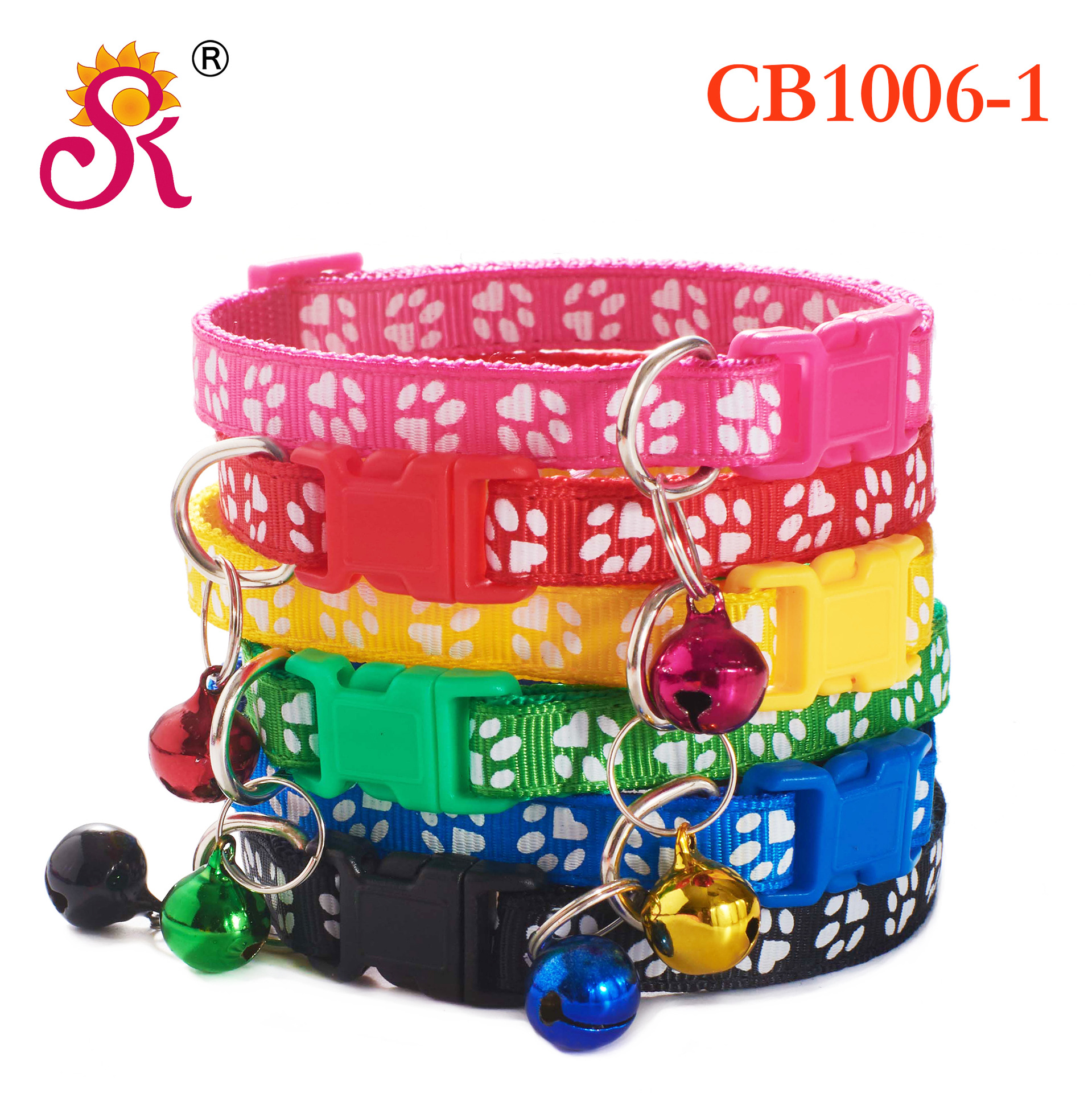 ошейник для кошек с когтями 1.0, ошейник для собак с отпечатками лап, ошейник с колокольчиком, горячие взрывы, большое количество, фабричный магазин