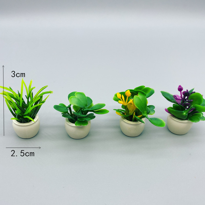Dollhouse Mini Plant Model Finished Flower Small Flower Landscaping Potted Plant