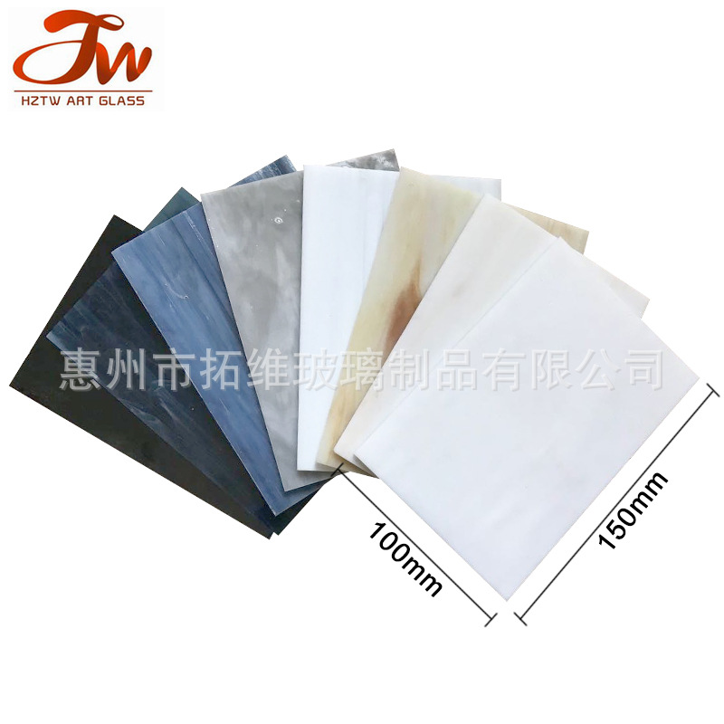 Supply stained glass church stained glass Mica stained glass black Gray white mosaic glass