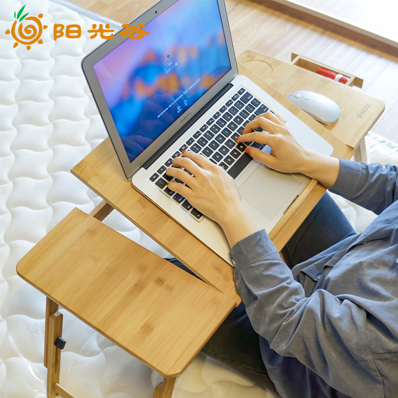 Creative Simple Laptop Table Small Desk for Bed Dormitory Lazy Study Table Simple Desk Nanzhu