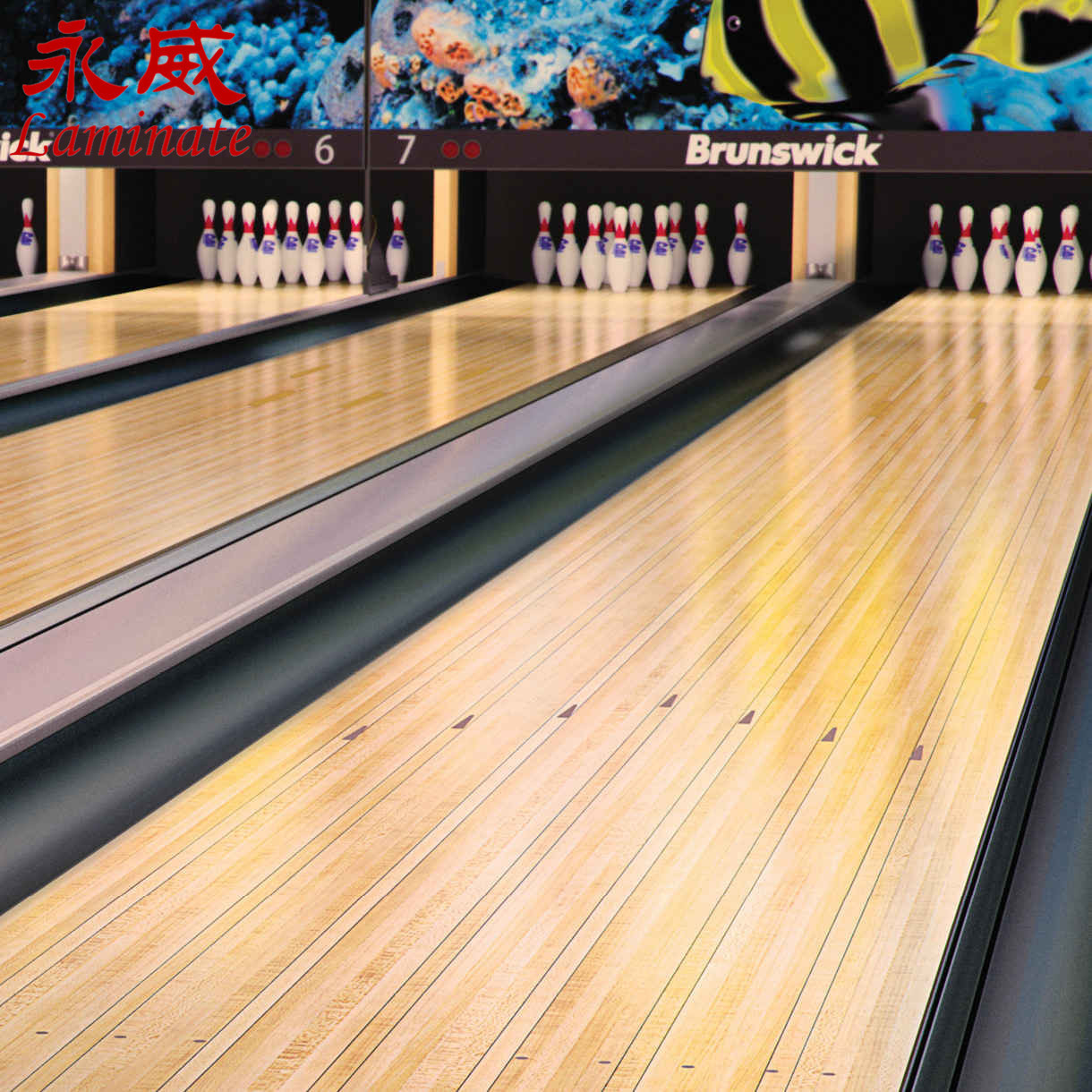 Anti-bit Board Bowling Fairway HPL Board Bowling Fairway Kangbite Board Bowling Fairway