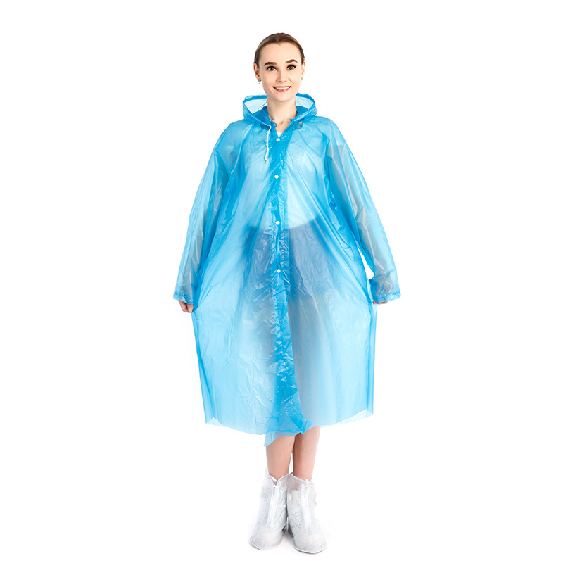 Disposable Raincoat Thickened Adult Manufacturer Direct Sales Student Scenic Area Rafting Outdoor Portable Poncho Transparent Wholesale