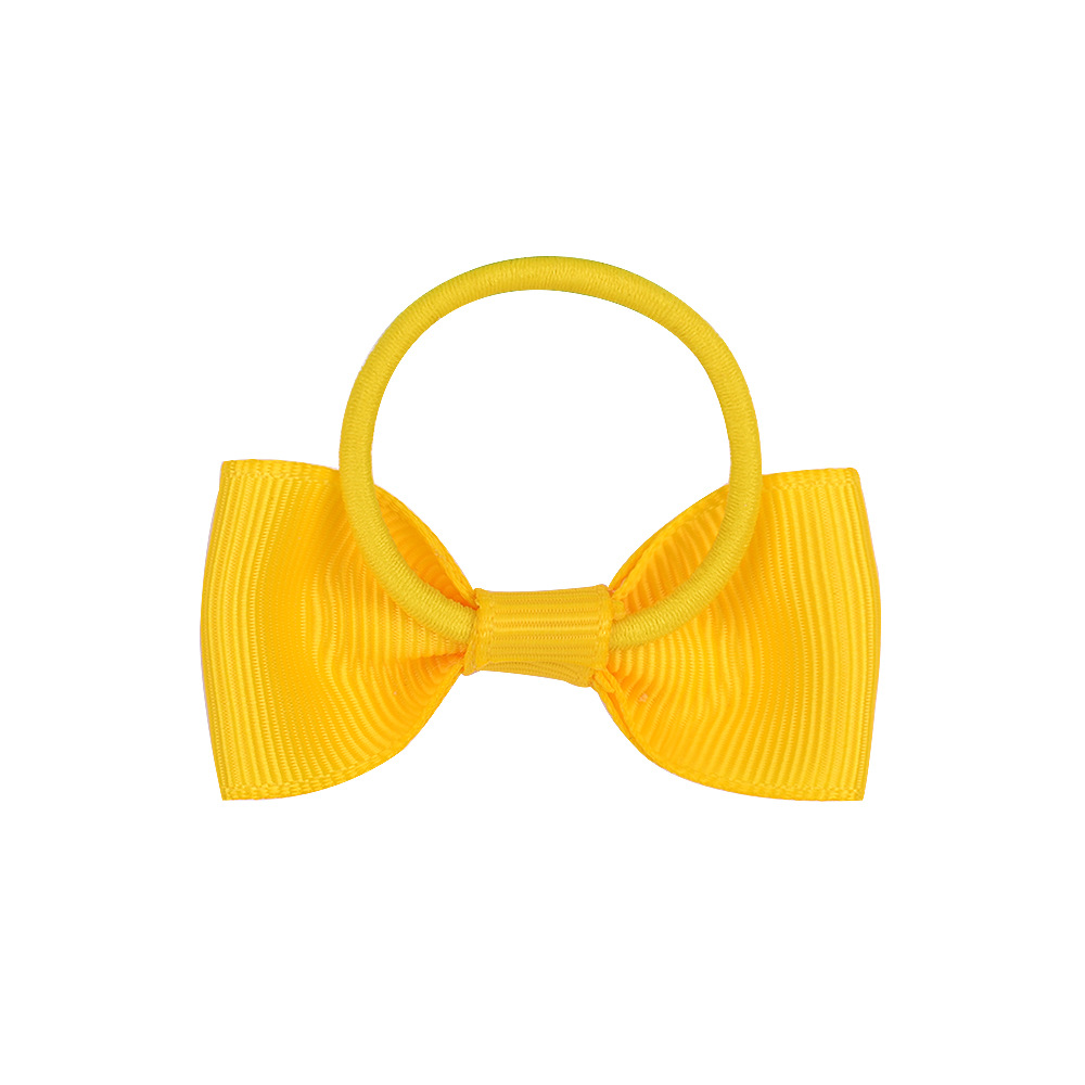 Cross-border New Solid Color Bow Hair Rope Hyun-tasteful Style Girl's Head Rope All-match Hair Ring Leather Tendon Headwear 201