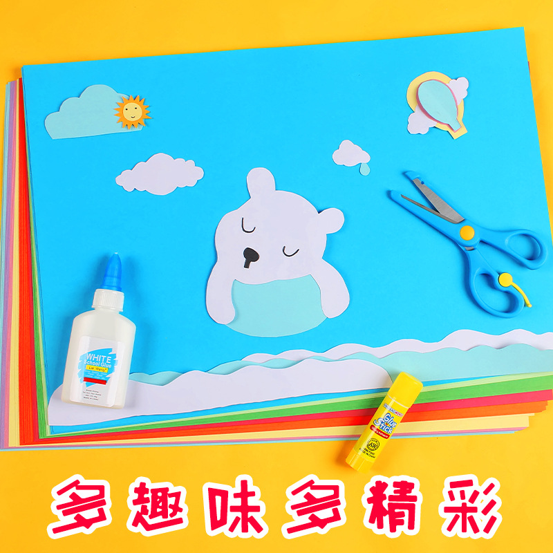 Origami Colored Paper Cardboard Wholesale Factory Direct Sales A4 Square Origami Paper Crane Paper Handmade Paper Kidsren's Paper-Cut Book