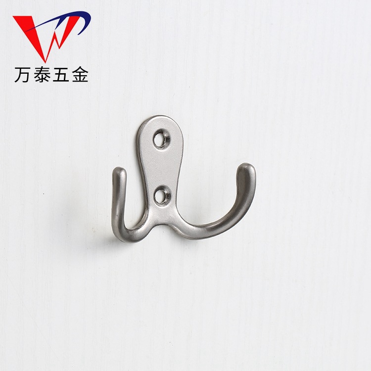 Cross-border Modern Simple Cabinet Wardrobe Coat Hook Kitchen Bathroom Wall Hook Furniture Coat Hood Double Hook Accessories