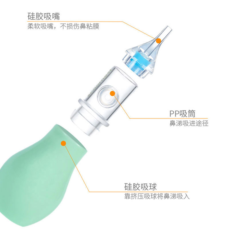 Baby Nose Suction Baby Nose Cleaner Nose Clip Anti-backflow Hand-pressed Nose and Nasal Stopper Cleaning Kit