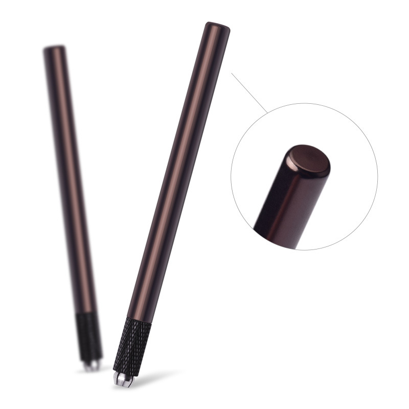 Factory direct brown tattoo pen No. 11 eyebrow tattoo pen multifunctional cross eyebrow tattoo manual pen