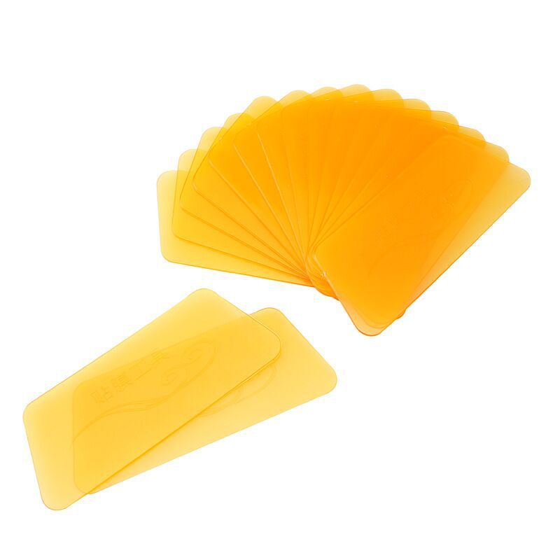 Factory direct supply wallpaper film scraper glass scraper transparent yellow trapezoidal car window film scraper