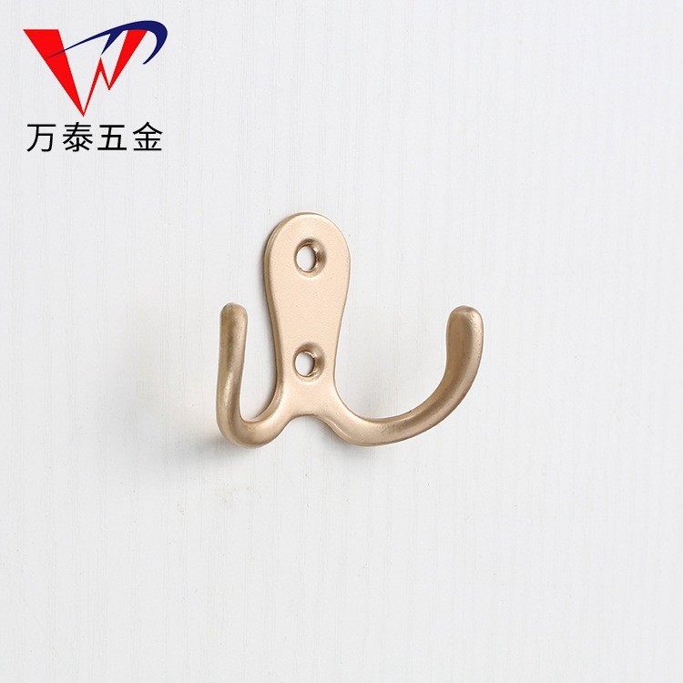 Cross-border Modern Simple Cabinet Wardrobe Coat Hook Kitchen Bathroom Wall Hook Furniture Coat Hood Double Hook Accessories
