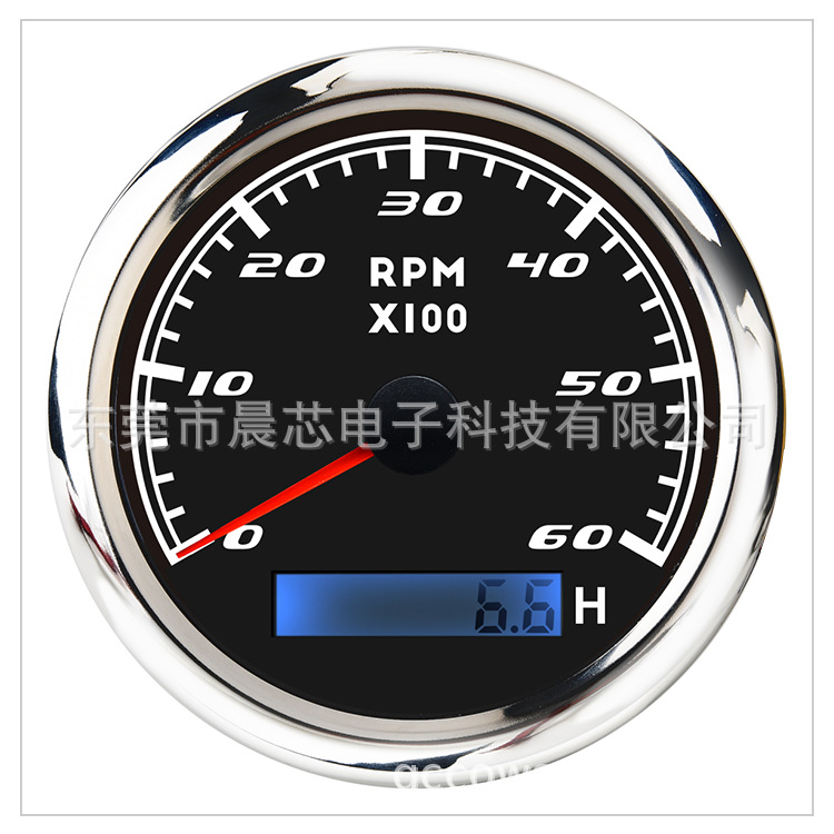 Cross-border dedicated adjustable 1-360 speed ratio 85mm pointer anti-fog waterproof grade IP67 tachometer 24v Universal