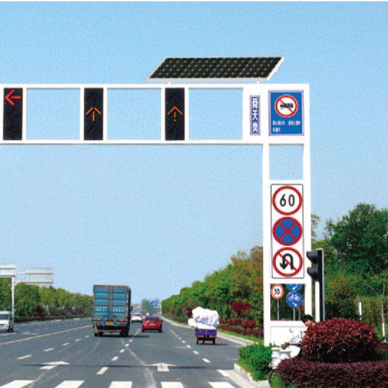 Traffic signal light integrated traffic signal light pole signal light pole column solar signal light pole