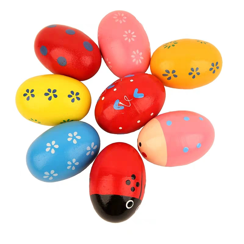 Sand egg Orff music teaching aids kindergarten early education toys children's source factory direct spot wooden sand ball