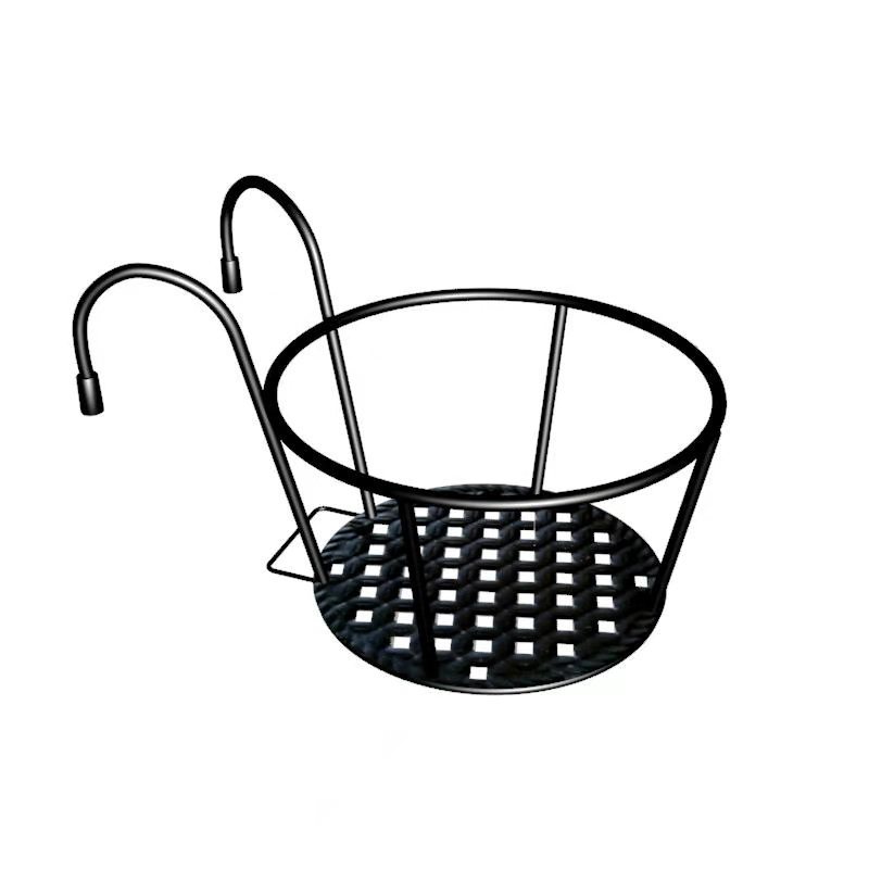 Balcony Hanging Basket Flower Box Guardrail Flower Rack Bold Iron Railing Hanging Green Rose Fleshy Windowsill Bonsai Storage Rack