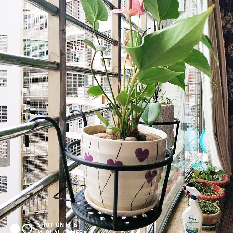 Подвесная корзина для цветов для балкона, цветочный ящик с защитным ограждением, смелая железная перила, подвесная подставка для зелени, стеллаж для бонсай на подоконнике