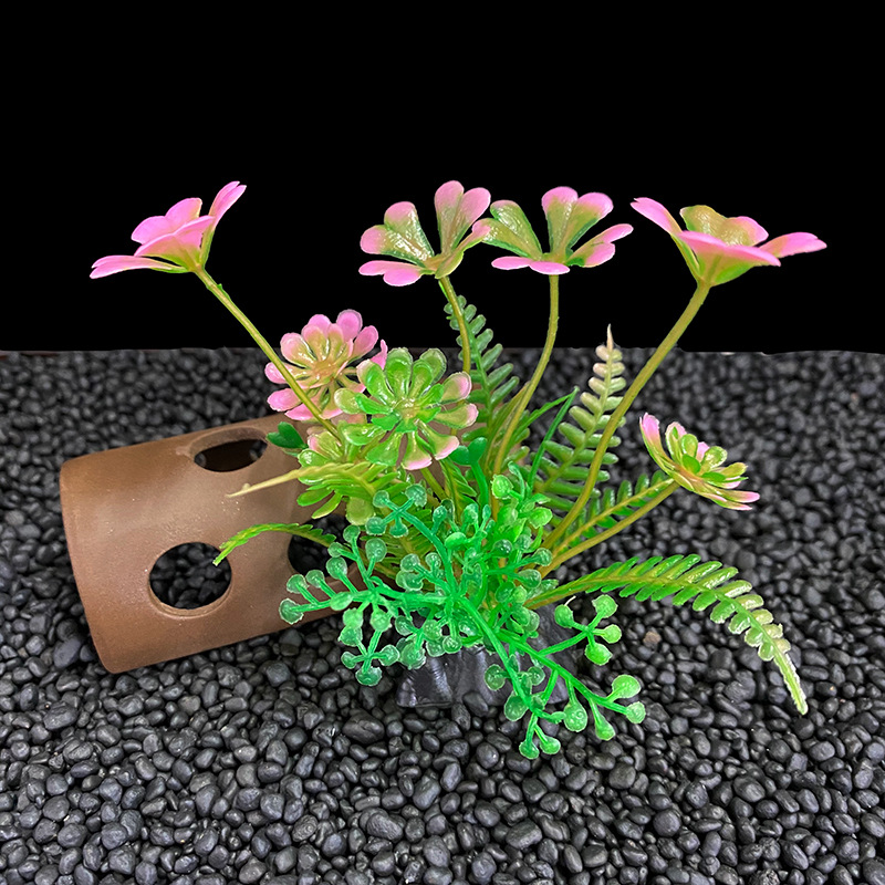 Fish Tank Decoration Plastic Water Grass Aquarium Landscaping Real Plant Fleshy Micro Landscape Decoration Fake Flower Small Water Grass Ornaments