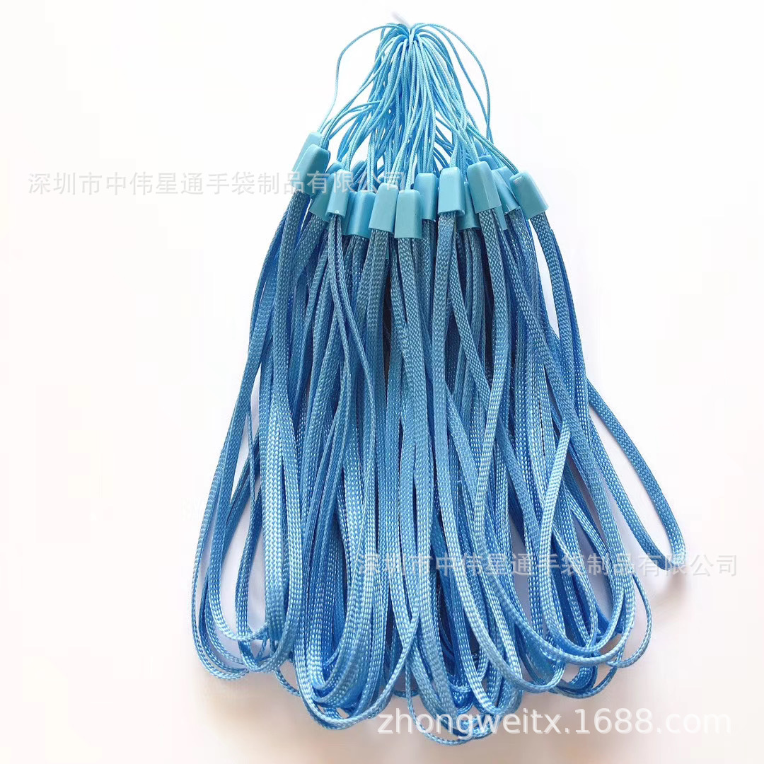 Factory supply twelve color spot pine rope hand-held fan lanyard radio lanyard selfie stick sling