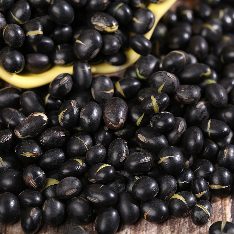 Low Temperature Baking Green Core Black Bean Soybean Milk Powder Grinding Raw Material Green Heart Black Bean Grain Grain Green Kernel Black Bean Ripe Black Bean