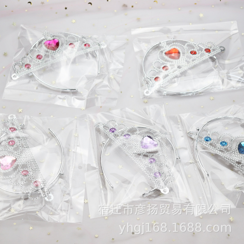 Factory direct children's crown headband plastic headband magic wand binary jewelry wholesale Princess headdress hair accessories