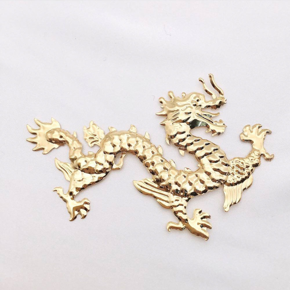 Diy round fan material left and right dragon decorative metal flower hairpin phoenix crown clothing accessories antique walking accessories