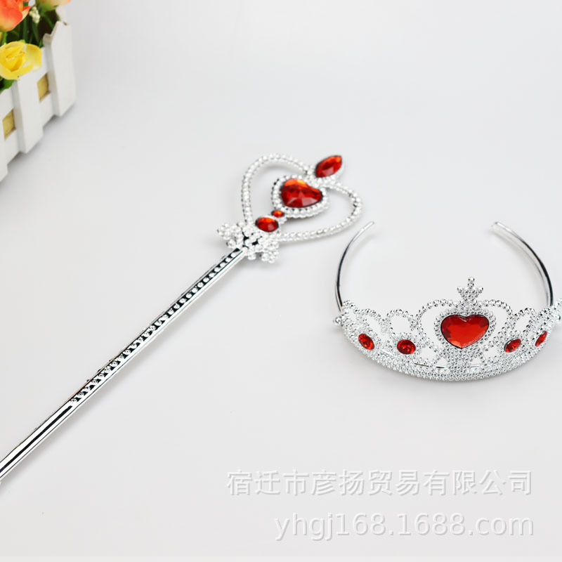 Factory direct children's crown headband plastic headband magic wand binary jewelry wholesale Princess headdress hair accessories