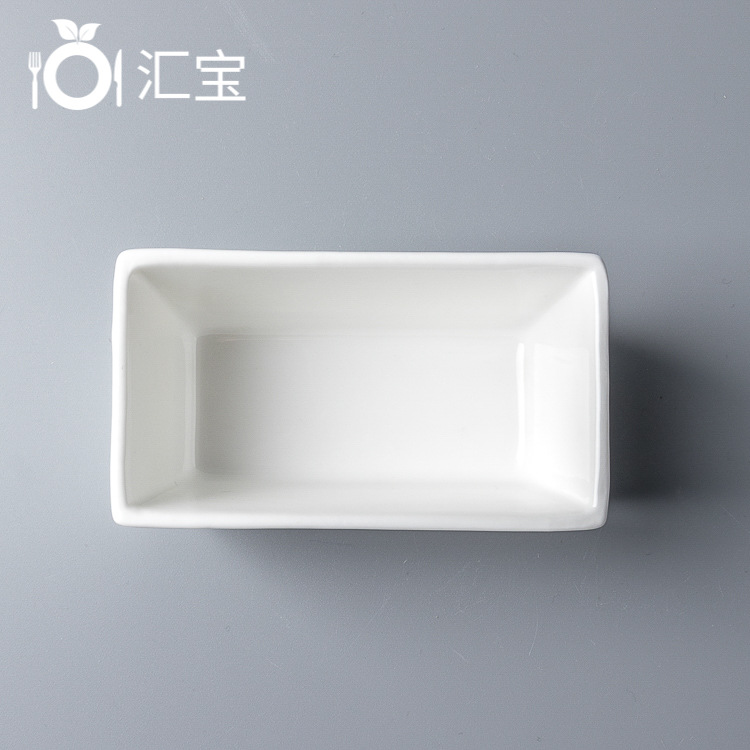 Creative flat rectangular cup manufacturers wholesale 4.25 inch 150ml dessert Cup snacks square bowl dish bowl