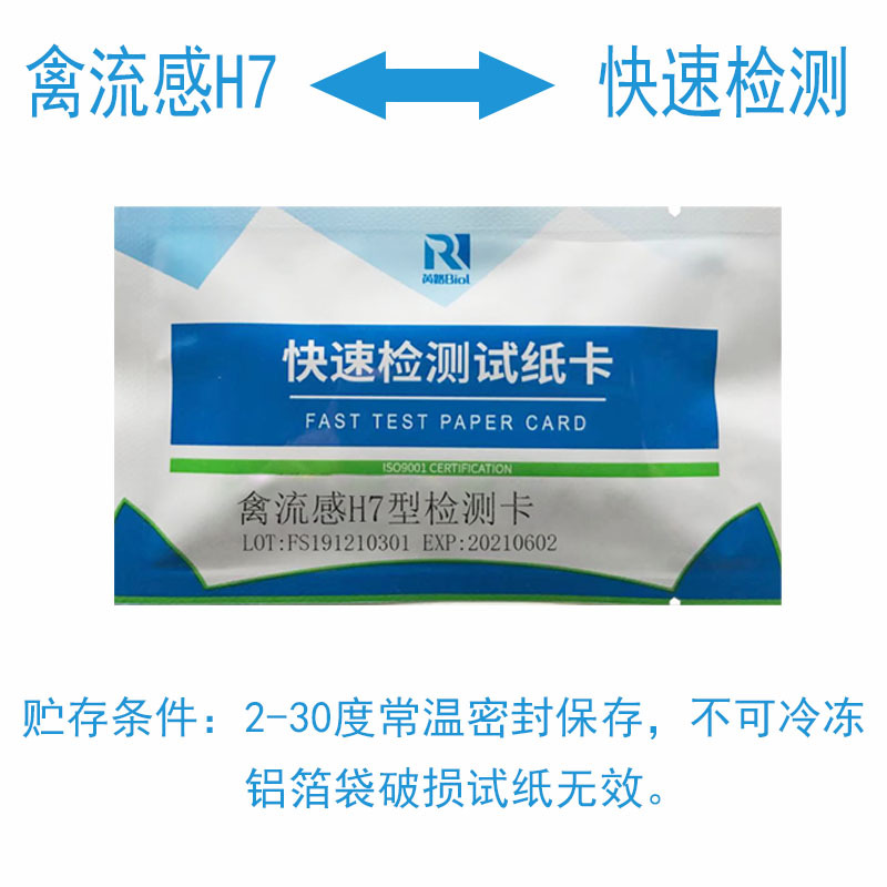 Ruilu Biological Colloid Gold Test Paper Card Poultry Flu H7 Antigen Test Paper Card Test Livestock and Poultry Disease Manufacturer
