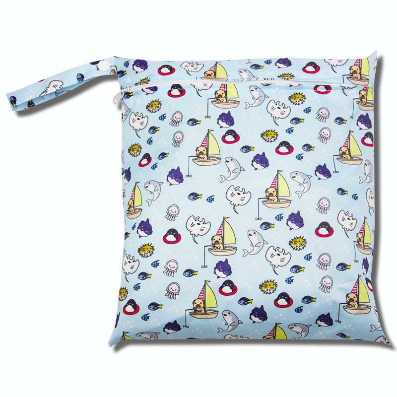 Waterproof Diaper Bag Baby Portable Out Mummy Bag Diaper Storage Bag Baby Cart Hanging Bag Zipper Cosmetic Bag