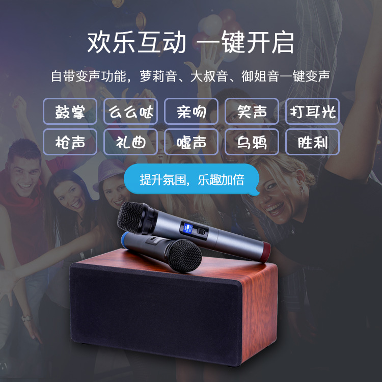 Tv Projector Living Room Microphone Singing Audio Home Wireless Bluetooth Speaker Subwoofer Home Theater