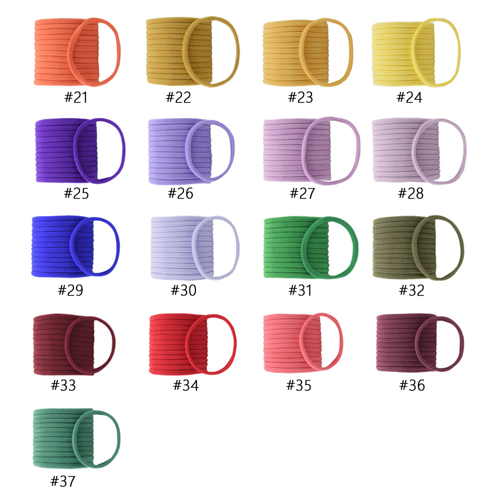 Children's Nylon Seamless Elastic Hairband Elastic Band Hairband Infant Headband Baby DIY Hair Accessories Solid Color Headband