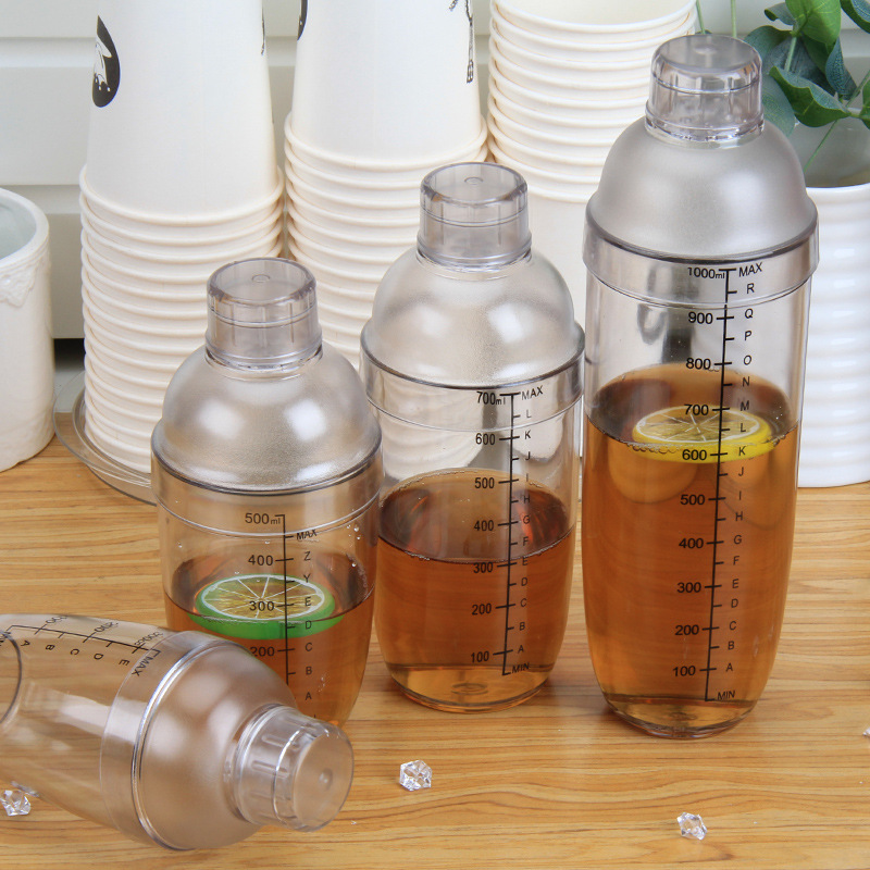 Индивидуальный утолщенный стакан для шейкера из пищевого пластика, ручной лимонный шейкер для магазина молочного чая