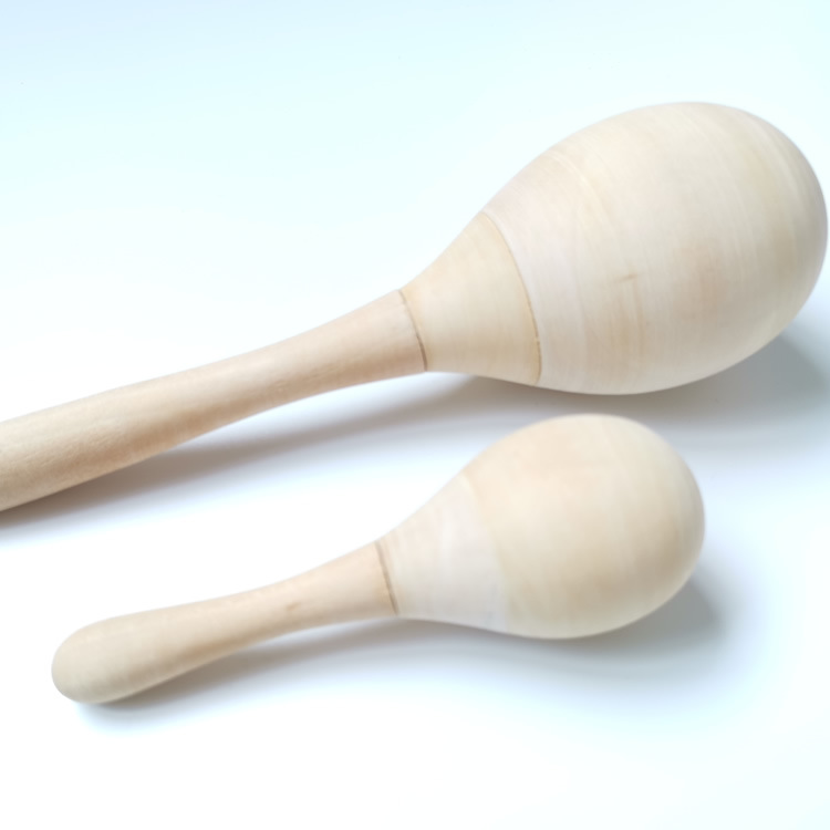 Small sand hammer log early childhood education wooden sand ball grasp audio-visual training baby toy source manufacturer Orff