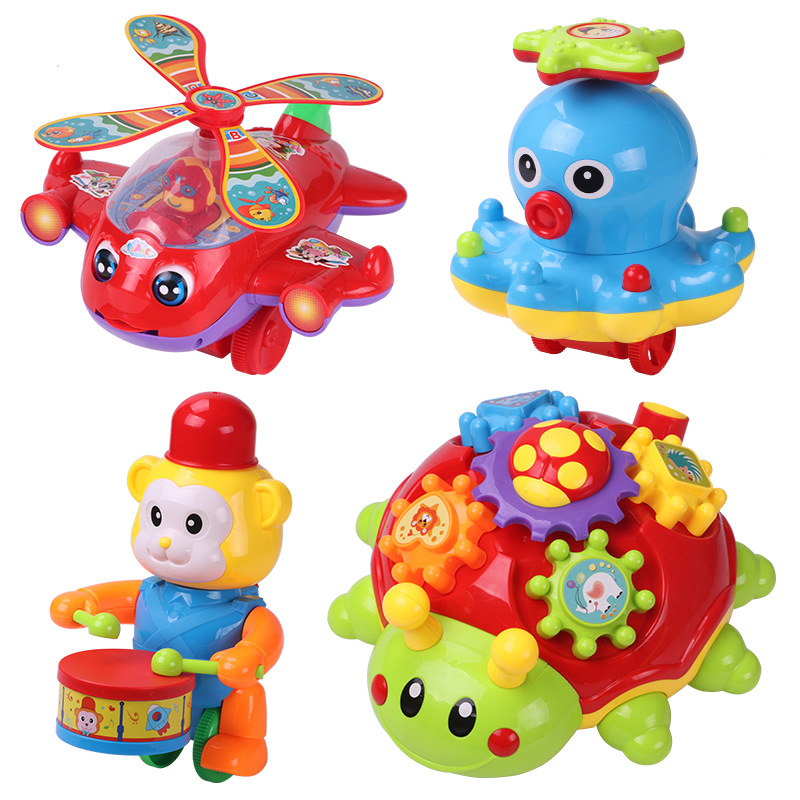 Children's Push Airplane Baby Toddler Trolley Toy Kindergarten Boys and Girls Push and Push Music Stall Toys