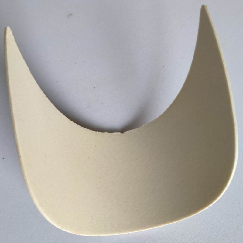 PE plastic visor Manufacturers 18*7cm thickness 2.2mm brim recycled material bent plate cap cap core wholesale
