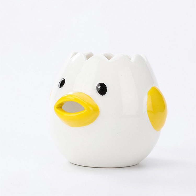 Cute Chick Ceramic Egg White Separator Creative Egg Separator Egg Yolk Protein Separator Filter Baking Tool